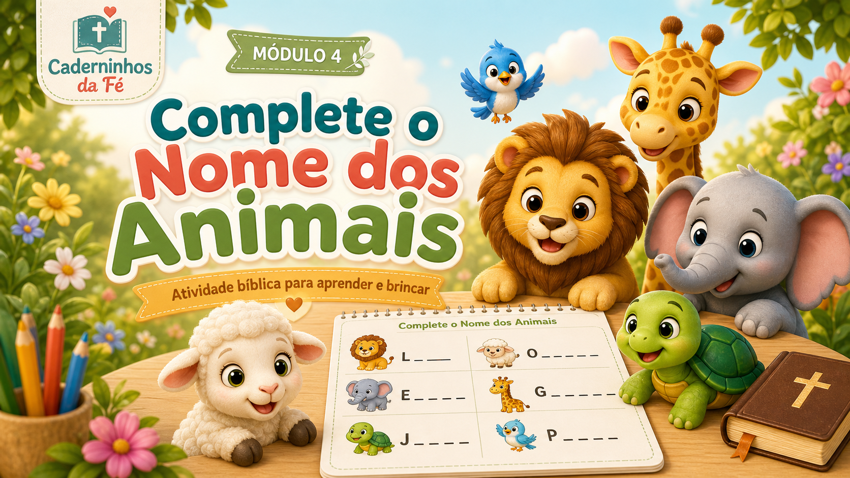 Capa do material Bônus Atividades Animais