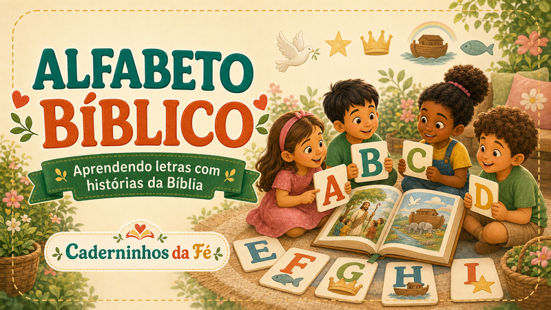 Capa do material Alfabeto Bíblico