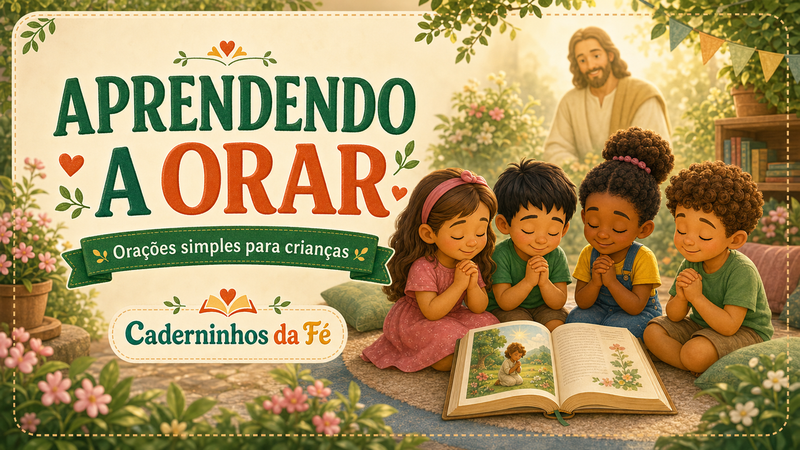 Capa do material Aprendendo a Orar